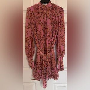ALEXIS Karina Pink Floral Dress Size L Large - Pink
With Purple Flowers